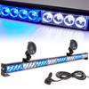 LE-JX Blue/White Emergency Strobe Light Bar 36 Inch 13 Flash