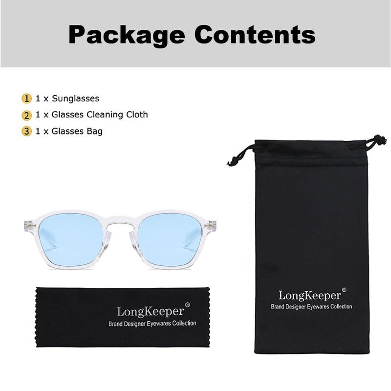 Long Keeper Retro Round Sunglasses Men Women 90s Retro Sunglasses