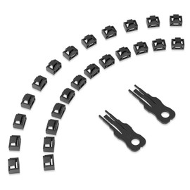 NataLink 24 Pcs RJ45 Port Lock with 2 Key, Locking RJ45 Port/Dust Blocker, RJ45 Dust Cover Cap Female Port Plugs Protector, Compatible RJ45 Port Devices, Black
