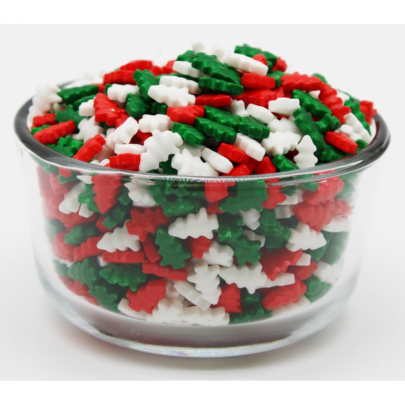 Tiny Christmas Tree Shaped Themed Hard Candies 8 Ounce Bag