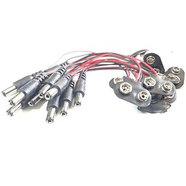 9V Battery Clip with 5.5mm x 2.1mm Barrel Plug – DC Power Connector for Arduino Uno, LED Strips, Electronics Projects (10 Pieces)