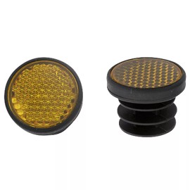 Fenix ENIX  BIKE Bicycle End Grip Plug Reflector 2PC Set Black/Amber