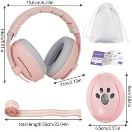 Baby Ear Protection 0-4 Years, Hearing Protection Baby from 0 Months, 2-in-1 Baby Headphones Noise Protection 24 dB, Hearing Protection for Children, Hearing Protection for Babies on the Plane and