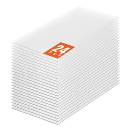 VEVOR 24 Pack Polycarbonate Greenhouse Panels, 2' X 4' X 0.16'' Roof Panels Sheets, Waterproof UV Protected Corrugated Plastic Roofing, Impact Resistance Clear Roofing Sheets for Greenhouse/Garden