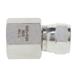 HYDRAULICS DIRECT | 6506-04-06 | 1/4" NPTF Female x 3/8" JIC (9/16"-18 thread) Female Swivel