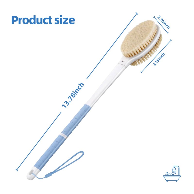 Bath Brush Long Handle for Shower, Back Scrubber for Shower,