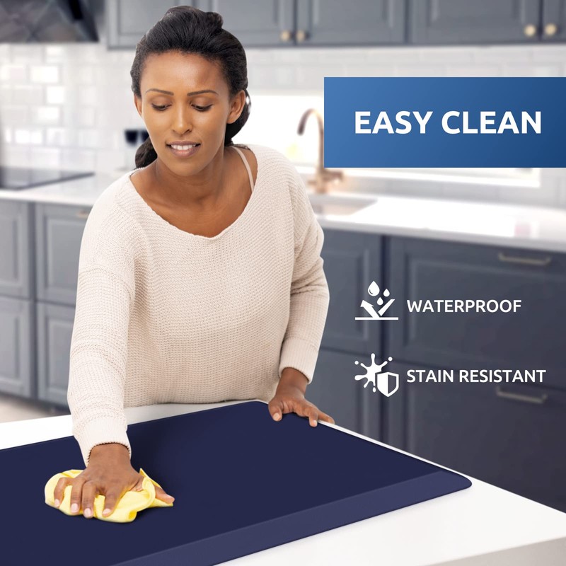 KitchenClouds Kitchen Mat Cushioned Anti Fatigue Kitchen Rug 17.3"x60" Waterproof