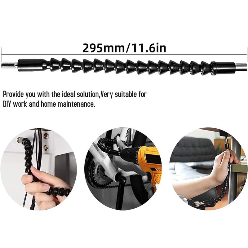 Fonmore 1/4" Axle Flexible Hex Extension Drill Quick Change Magnetic