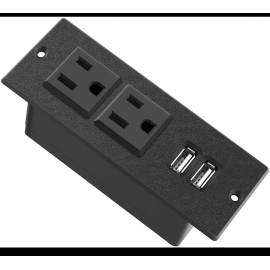 CCCEI Furniture Recessed Power Strip, Power Outlets, Desk Outlet with USB, Authoritati