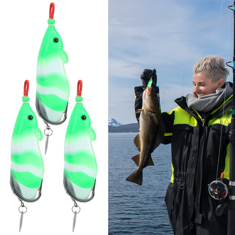 3Pcs Sequin Conversion Soft Artificial Simulation Snakehead Lure Bait Fishing