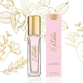 Natalie Fragrance La Rose Eau de Parfum for Women - 7 mL Rose Perfume with Fresh Geranium & Heliotrope Notes, Roll-On Travel Rose Oil Perfume, 18% Oil Concentration, Long Lasting