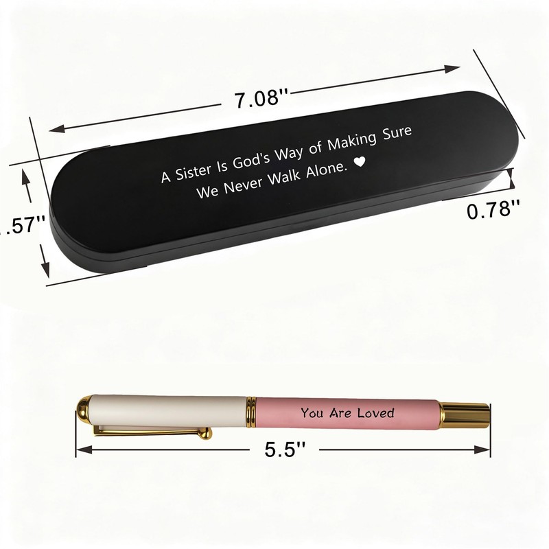 iyaone Sister Gift Pen - You Are Loved Engraved Pen,