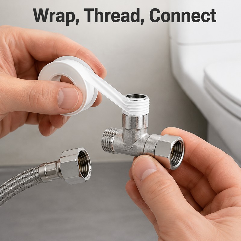 G1/2 Inch Stainless Steel Toilet Diverter Valve – Three-Way T-Valve