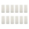 2 Inch Tall White Plastic Candle Covers Sleeves,Chandelier Socket Sleeves,Candelabra Base E12 Socket Covers Set of 12