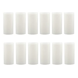 2 Inch Tall White Plastic Candle Covers Sleeves,Chandelier Socket Sleeves,Candelabra Base E12 Socket Covers Set of 12