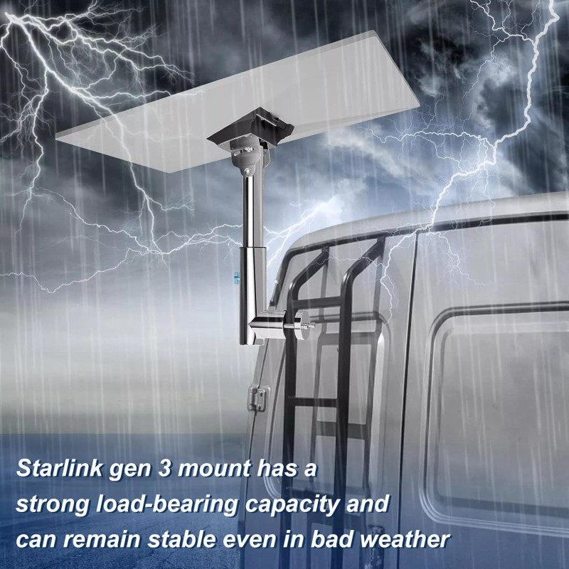 Ybervont Starlink Gen 3 Mount for RV Ladder, Starlink Mounting