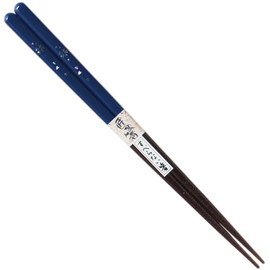 27085 Premium Japanese Wakasa Painted Chopsticks, Dishwasher Compatible Chopsticks, Anti-slip, Cherry Blossom, Navy Blue