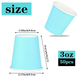 Huaiid 50 Packs 3 oz Bathroom Cups, Mouthroom Cup Espresso Cup, Small Blue Paper Cups for Snack Bathroom Espresso Perfect for Home Condos Rvs Campers