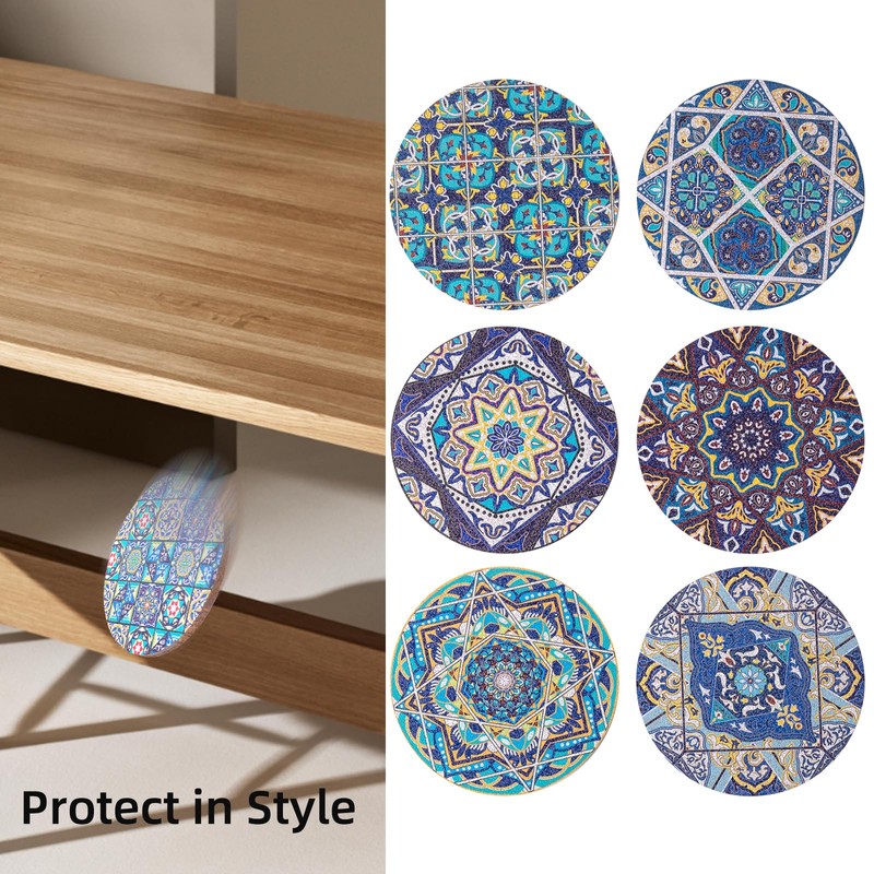 STARUBY 12 Pcs Cork Coasters, Coasters for Drinks, Coasters for