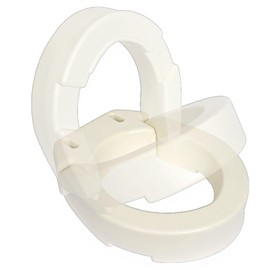 Essential Medical Supply Hinged Toilet Seat Riser for Elongated Toilets - 19 x 14 x 3.5 Inches, Easy to Install Under Existing Toilet Seat to Raise 3.5 Inches Plus a Hinge for Easy Cleaning