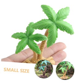 CIYODO 10pcs Miniature Coconut Tree Model Realistic Fake Plants for DIY Scenery Mini Landscape Decor Sand Table Layout Lightweight and Easy to Store