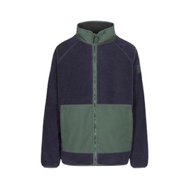 Derbe Kuschelby Men's Fleece Jacket, Navy / Kombu Green