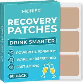 Recovery Patches 60 Pack - Wake Up Refreshed & Energized with Our 100% Natural Ingredients Recovery Stickers - Skin-Friendly & Waterproof - Apply Before Drinking - Enhanced Morning Formula