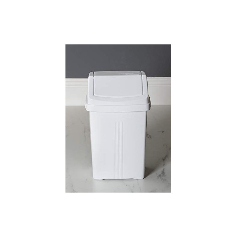 Wham Swing Bin - White, 8 Litre(Pack of 3)11739 x