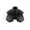 KINGGEAR Cane Tips, 4-Prong Black Self Standing Quad Base Replacement