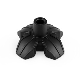 KINGGEAR Cane Tips, 4-Prong Black Self Standing Quad Base Replacement for Most Walking Canes, Walking Sticks, Folding Canes and Offset Canes