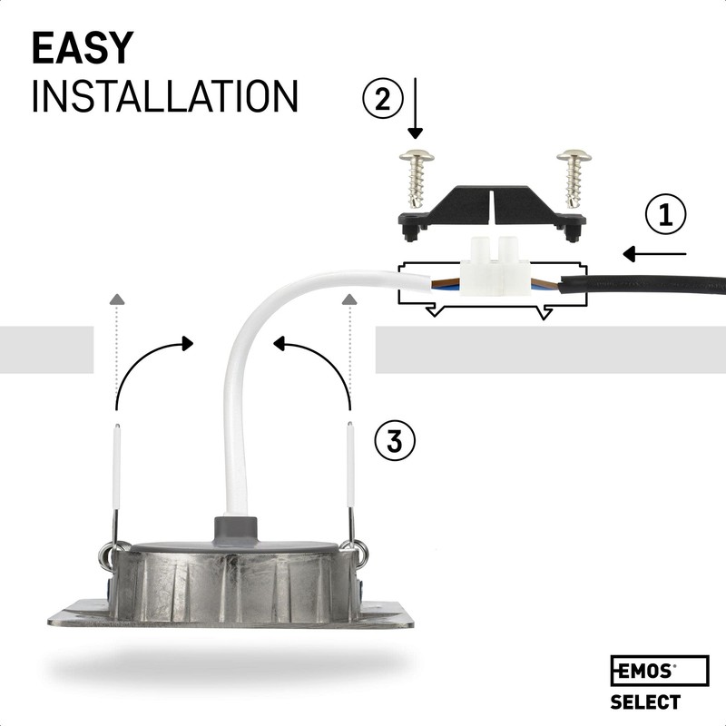 EMOS EMOS LED Einbaustrahler 230V, 5W / 450lm, 50 schwenkbar,