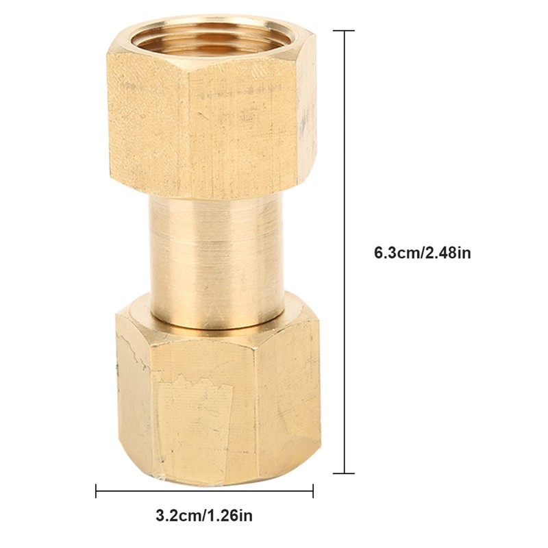 Fdit CGA-320 to CGA-580 Argon Regulator Adapter, Exquisite Brass CO2