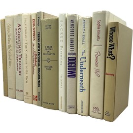 Beige & Cream Books by Color | Alston & Oak Real Hardback Books Home Decor | Bulk Bundle of Decorative Hardcovers for Bookshelf Interior Design of Homes, Offices, Weddings, or Set Props