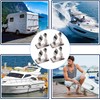 COC-LF 4 Pieces Boat Hook Holder Stainless Steel Spring Clamp