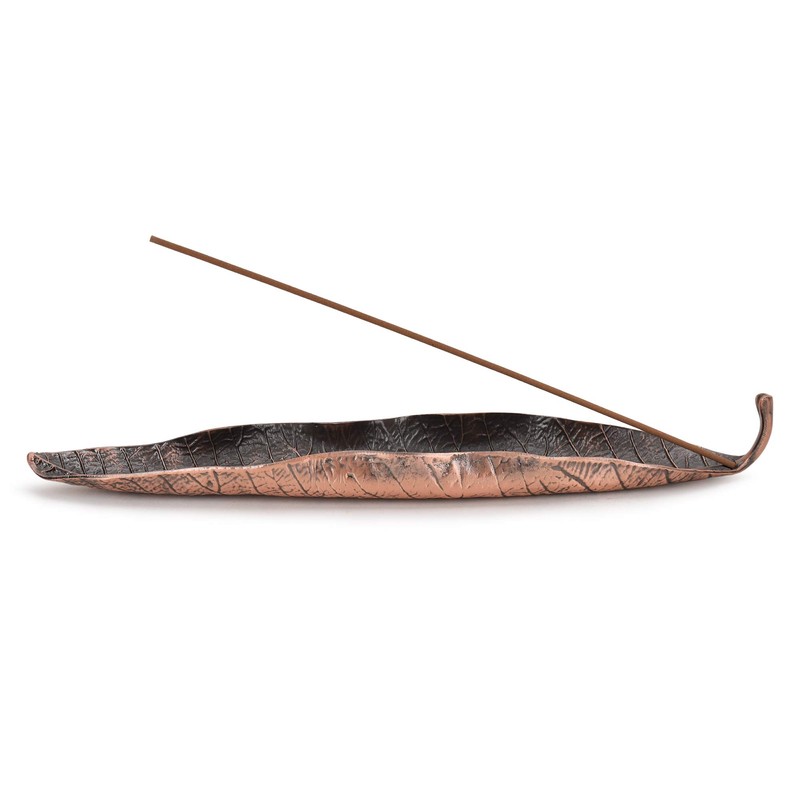 Metal Incense Stick Holder Leaf Incense Burner with Frog Snail