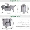 Titanium Alcohol Stove, Extendable to 14 cm, Ultra Light, for