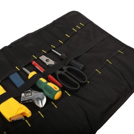 Empty tools pocket roll up pouch/men heavy duty pocket canvas wrench for men/small socket/screwdriver Pliers roller compartments organisers/ratsche wrap/Holes case