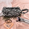yaozeio Zebra Print Cosmetic Pouch for Daughter Son Portable Make