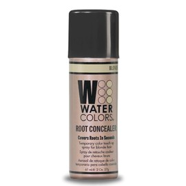 Corrector de raíces de acuarelas, cubre las raíces del cabello en segundos, tinte temporal para retocar el cabello (con elegante alfiler de acero de cola de rata), color gris, Rubia