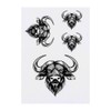 4 x 'African Buffalo' Temporary Tattoos - Water Resistant, Skin-Safe,