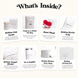 lovebug Mom Birthday Gifts - Thoughtful Gift Box for Mom with Blanket, Candle, Tumbler, Socks, Self Care Items - Get Well Soon Care Package Set - Spa Gift Baskets for Women