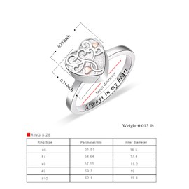 QGJNSGC Tree of Life Urn Ring for Ashes Celtic Knot Tree Memorial Keepsake Jewellery Always in My Heart Cremation Ring for Women Men, Stainless Steel, Cubic Zirconia