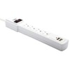 FUSSION ACUSTIC Multicontacto 4 Entradas con 2 Puertos USB Blanco