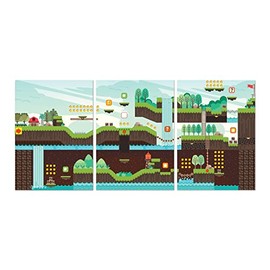 DV DESIGN 3 x A4 Platform Game Posters - Gamer Gaming Boys Teen Trio of Prints Portrait Poster Gift