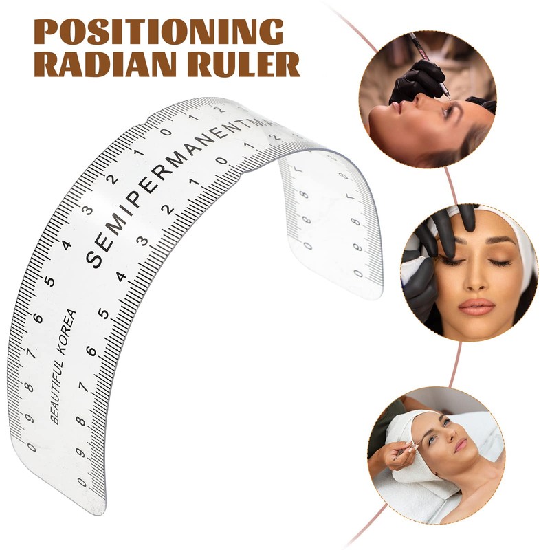 Healifty Eyebrow Ruler PVC Flexible Eyebrow Microblading Ruler Permanent Makeup