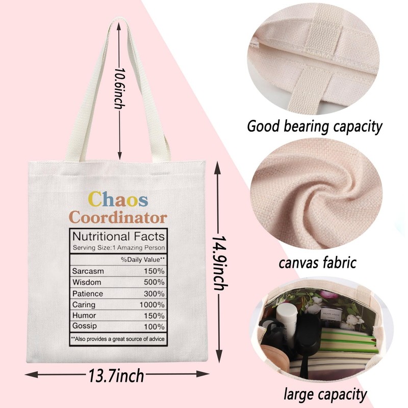 Chaos Coordinator Shopping Bag Boss Lady Gift Team Mom Tote