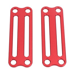 2PCS Weight Belt Keeper Aluminum Alloy 4 Hole Lightweight Dive Weight Belts Slide Buckle for Scuba Gear Red