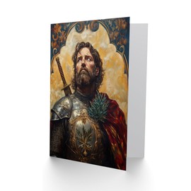 Artery8 Greeting Card William Wallace Thistle Art Nouveau Portrait Blank For Him Or Her Art Birthday Card