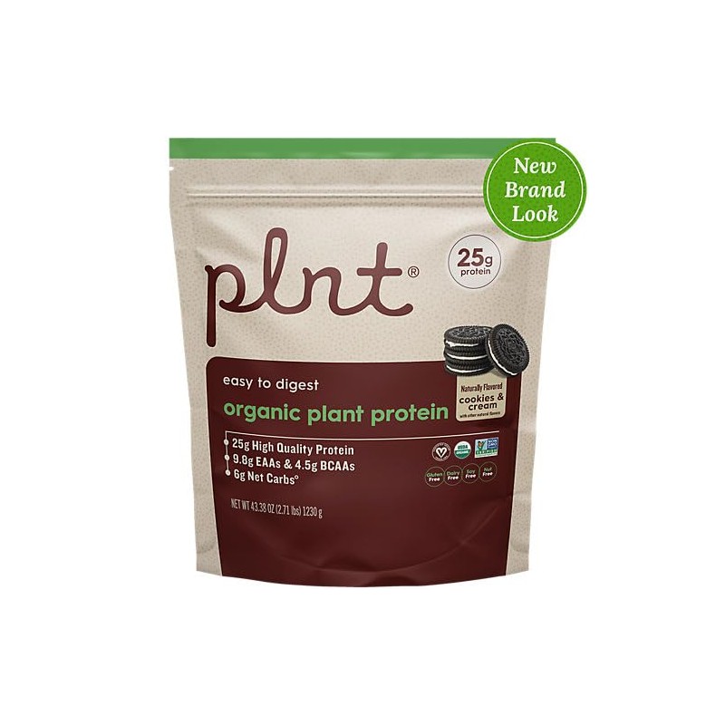Organic Plant Protein Powder a" Cookies & Cream - 2.71