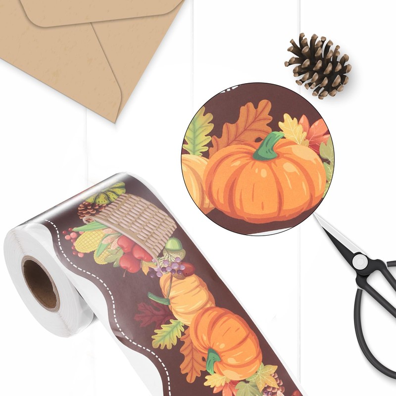 QUARKZMAN 66ft Fall Bulletin Board Borders, Maple Leaves Wavy Roll